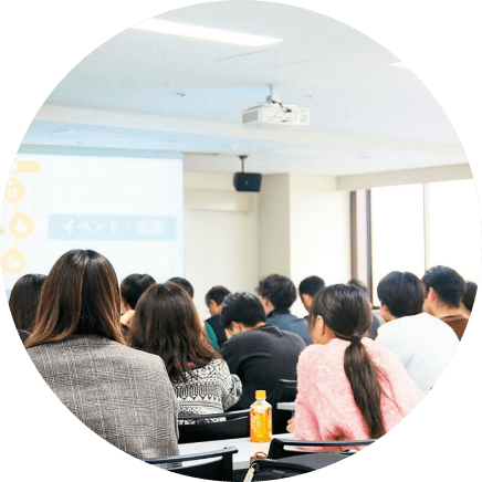 Students attending a class
